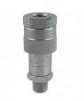 LX-KZE-B-03 3/8 in NPT hydraulic quick-connect coupler with knurled body and male threaded end.