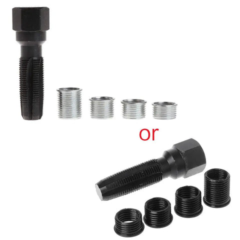 14mm Ignition Plug Rethread Kit With Reamer Tap And 4 Threaded Inserts for Aluminum Cylinder Heads