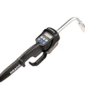 LD Series Electronic Dispense Meter For Motor Oil And Gear Lube With Preset, Rigid Extension, 1000 PSI, 5 GPM Max, black display