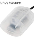 12V DC Vibration Motor Set With 4000 RPM Mini Massager Vibe Motors In White Shell 58x44x30mm cable visible