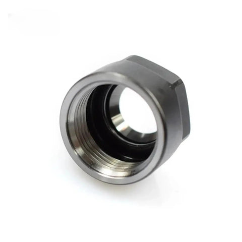 Versatile CNC ER OzNut Collet Adapter for ER8 ER11 ER16 ER20 ER25 ER32 and ER40 sizes, showcasing detailed threading.