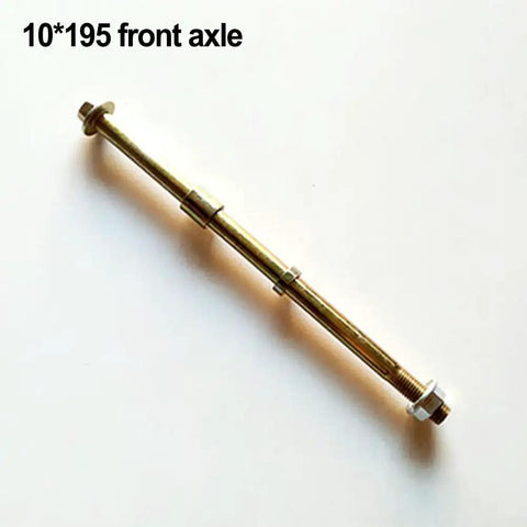 Heavy Duty Steel Thru Axle 10x195mm Front Wheel Adapter For E Bikes And Fat Bikes Built Tough To Crush Trails And Keep Your Ride Locked In Solid Without Rattling Around., 10x195mm steel front axle for e bikes and fat bikes
