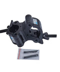 Beefy 2 Inch Aluminum Swivel Truss Clamp With Dual Mount Fits 1.5 To 2 Inch Tubes, black swivel clamp with hardware