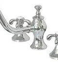 Widespread Kitchen Faucet In Polished Chrome, Brass Construction, 8 Inch Adjustable Spread, Includes Brass Sprayer, 1.8 GPM Flow