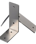 Heavy Duty Stainless Steel Shelf Brackets, Wall Mounted L Corner Supports, durable 8.86 inch brackets with pre-drilled holes.