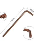 Top Notch Hex Key Wrench Set With Ball Head Ends Features Massive Range From Three To Fourteen Millimeters Perfect For Any Tough Bike, Car, Or Home Repair Job You Be Doing Without Breaking A Sweat Today. Brown 31mm hex key wrench with 120mm shaft and ball end close-up