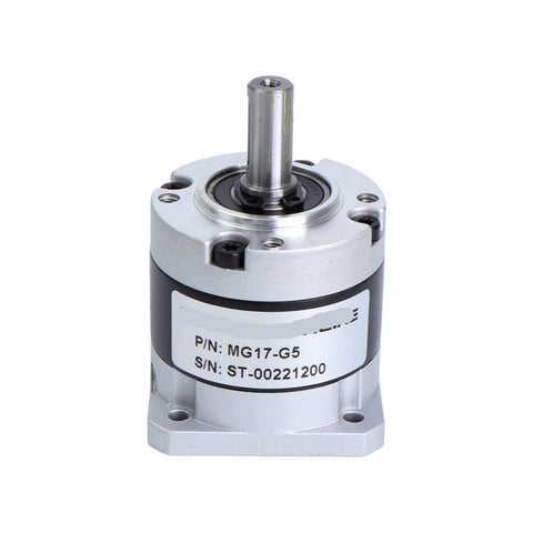MG Planetary Gearbox Motor Speed Reducer With 5 To 1 10 To 1 20 To 1 50 To 1 100 To 1 Ratios For Stepper Motors 5mm Input silver casing