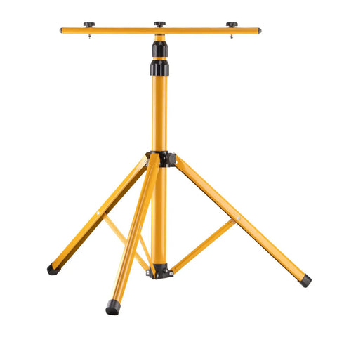 Adjustable Telescopic Metal Archery Target Stand in Bright Yellow for Backyard Practice, Fits Foam, Straw, EVA and Hanging Targets