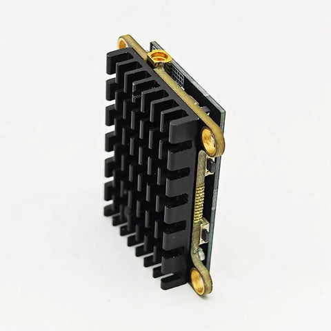 Side view of Hardcore 5.8G FPV VTX Transmitter 2W 64CH with TBS OSD PAL NTSC Support, showcasing heat sink design