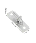 Built Like A Tank Heavy Duty Wall Mounted Fence Post Hinges Silver Smooth As Butter Barn Shed Door Hardware Zero Rattle Sturdy Gate Bracket Set For Yard Use, silver hinge with measurements for mounting.