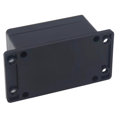 Black ABS plastic IP65 waterproof junction box with fixed ears; dimensions 3.94x2.68x1.97 in