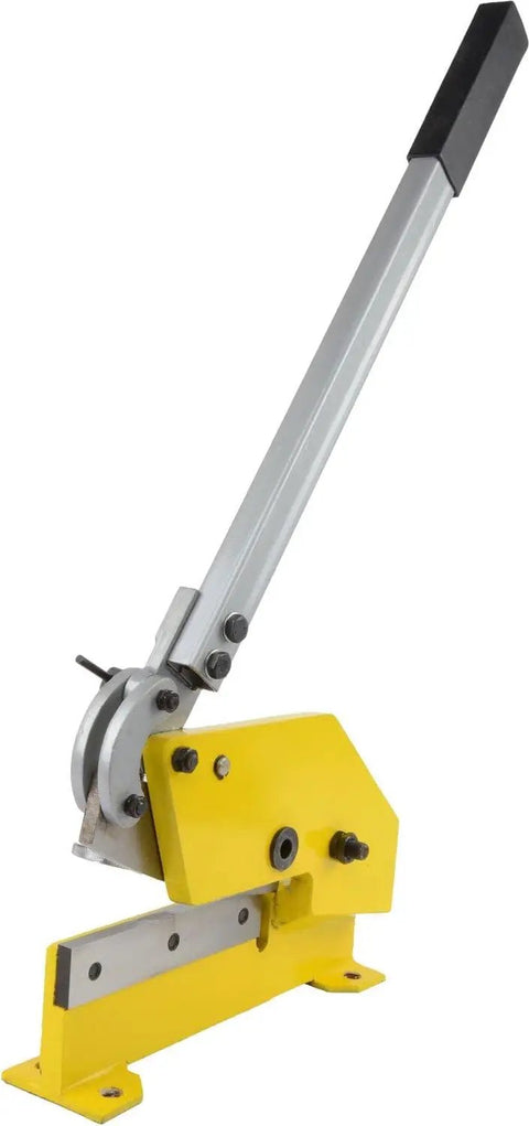Rock Solid Benchtop Metal Shear With Eight Inch High Chrome Blades Slices Sheet Metal Like Butter Heavy Duty Steel Base Engineered For Exact Trimming And Quick Garage Fabrication Jobs