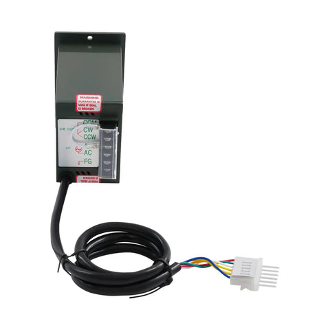 Beefy 110V Gear Reduction Motor With Speed Controller 120W 135RPM, control unit with wiring harness visible