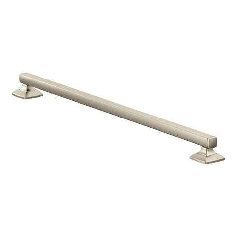 Stainless Steel 24-Inch Bathroom Grab Bar In Brushed Nickel For Safety, ADA Compliant, Transitional Style, shown at an angle