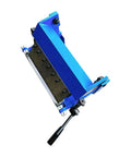 12 Inch Pan And Box Brake For Sheet Metal, Bends Up To 20 Gauge Mild Steel, Compact Bench Top Metal Bender, Blue Frame