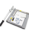 Laboratory Glass Cutter Manual For ITO Glass And Silica Gel Board Cutting 28x33cm KV-C-370 KVC370 Plus with accessories on surface