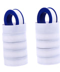 PTFE Thread Seal Tape For Plumbing High Temp Durable Leak Sealant For Pipes Easy To Use At Home Or Industrial Jobs Ideal For Water Gas And Air Fittings 30 Count Pack For Quick Leak Fixes, shown stacked with blue cores.