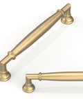 Champagne Bronze Cabinet Pulls 5 Inch 128mm 10 Pack for Kitchen Cabinets and Drawers, durable metal, modern design close-up view.
