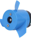 Beefy 12Kg Thrust RC Underwater Thruster with 60mm propeller, blue casing, front view, designed for RC boats and submarines.