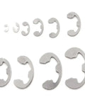 Stainless Steel E Clip Washer Assortment Kit 120 And 200 Pcs Circlip Retaining Rings For Shafts M1.5 To M10 Easy Install Heavy Duty