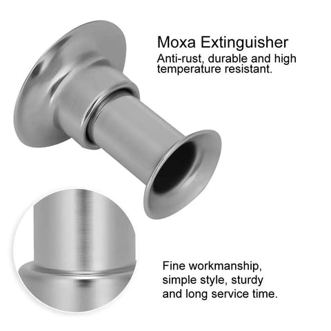 Super Chill Stainless Steel Moxa Stick Extinguisher With Integrated Ash Catcher Tray And Rock Solid Stable Base For Hassle Free Moxibustion Cleanup And Keep Your Wellness Space Pretty Darn Tidy
