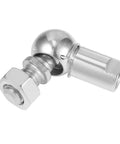 Ball Head Joint Rod End Bearing Set M6 Right Thread Ball Socket Universal Joints Carbon Steel With Zinc Plating Heavy Duty Durable Auto Grade Fittings For Automotive Hinged Doors Cabinets Cupboards on angled rod end bearing