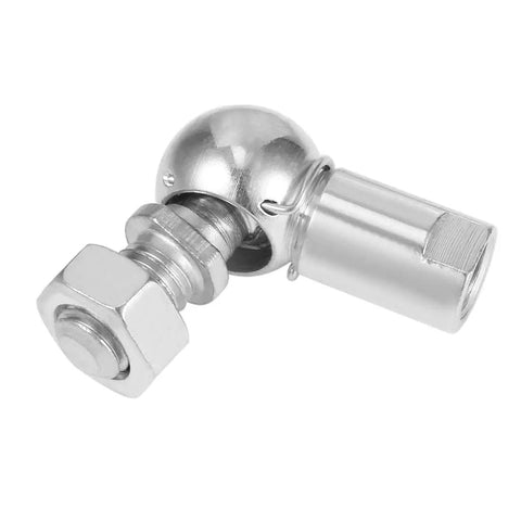 Ball Head Joint Rod End Bearing Set M6 Right Thread Ball Socket Universal Joints Carbon Steel With Zinc Plating Heavy Duty Durable Auto Grade Fittings For Automotive Hinged Doors Cabinets Cupboards on angled rod end bearing