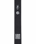 Heavy Duty Electric Bike Battery Straps 2 Pack, 2.5 Inch Wide By 44 Inch Long, No Slip Mount Strap For Razor And Other E Bikes, Battery Holder Strap Black - closeup of strap with white logos and QR code.