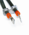 Connectors of a 6 Inch Electric Surface Burner Heating Element for 240V Stoves showing detailed design and wiring.