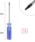 Top Precision Screwdriver Kit With T8 T9 And T10 Torx Bits Perfect For Fixing Xbox 360 Controllers Ps3 Hard Drives And Phones Without Bother Or Damage To Your Gear, T6 blue handle 75mm screwdriver