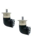Fer Series Stepper Motor Planetary Gearbox Angle Reducer Round Flange Output with black and silver design for heavy lifting.