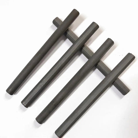 Ferrite Rods Set 5 Pieces 12mm x 200mm for AM Crystal Radio Antenna, arranged in crisscross pattern.