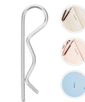 Awesome Premium 8 Piece Stainless Steel R Cotter Pins For Industrial Mechanical Assembly, wavy locking design, sturdy and secure.
