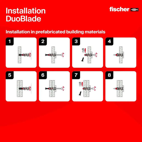 Step-by-step guide for Self Drilling Drywall Anchors For Plasterboard And Gypsum Board One And Three Quarter Inch Fits Screws Four To Eight 50 Count With Anti Rotation Lock For Fast Easy Install And Secure Mounts