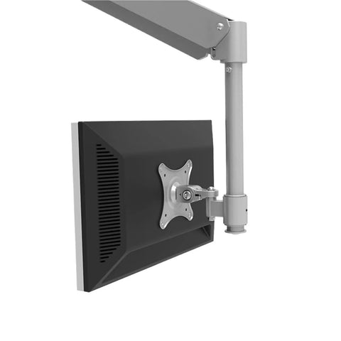 Close-up of Top Shelf Wall Mount Monitor Arm With Extra Long Reach and Slick Air Pressure Hovering Lift Brackets