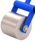 Beast Of A Roof Seam Roller With 33 Lb Solid Steel Wheel, Smooth Rounded Edges, Independent Floating Axle Close-up View