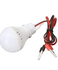 LED Camping Lantern With 5W Clamp Power Supply Portable 12V 400LM Tent Light With red and black wires for easy setup