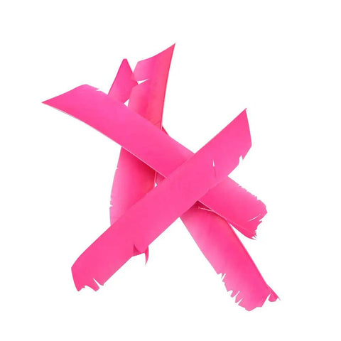 50 Pcs Pro Grade Full Length Turkey Feather Arrow Fletching Set With Spiral Wrap 7 To 10 Inch Right Wing Left Wing Pink