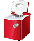 Rock Solid Countertop Ice Maker With Quick Freeze Cycle And No Sweat Self Clean Routine Heavy Duty Plastic Build with clear lid.