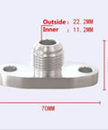 Up Your Game With This AN10 Turbo Oil Drain Flange Adapter Kit Built From Solid T6061 Aluminum CNC Machined Perfect For GT28 T25 T30 And T35 Engines It Comes Loaded With M8 Bolts And Lasting Gasket Set For Serious Swag And Total Engine Protection You. T6061 aluminum AN10 turbo oil drain flange adapter, 70mm wide