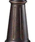 Outdoor Post Base GBZ Seam In Grecian Bronze Aluminum Weatherproof Durable Mount For Lighting Fixtures, tapered hexagonal design