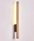 Linear Wall Sconce Wood Grain Strip Wall Light Slim Vertical Lamp Modern Minimalist Fixture warm glow on wall
