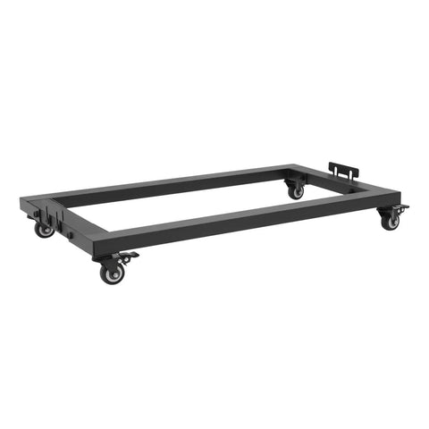 Workhorse Heavy Duty Furniture Dolly With Reinforced Steel Frame And Ball Bearing Swivel Casters For Smooth Roll Over Gravel Concrete And Thresholds Built For Easy Hauling And Tough Moving Jobs, black steel frame with swivel casters