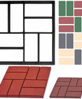 Cross Square Stepping Stone Molds Set For DIY Garden Pathways And Patios, reusable concrete paving molds with 8 unique shapes.