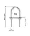 marine stainless steel U bolts M6 x 90mm with nuts and plates, ideal for boat decks and trailers, rust-resistant heavy duty hardware