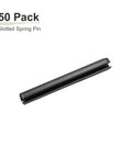 6mm x 50mm Slotted Spring Pin 50 Pack in Black Finish, 65Mn Steel Dowel Roll Pin for Home Workshop and Machinery