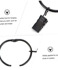 Sturdy Metal Curtain Clips With Hooks And Hanging Rings For Drapery Internal Diameter Design Smooth Glide Curtain Rods