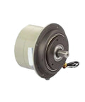 Compact Micro Magnetic Powder Clutch With Single Axis Brake PMB-0.5 Delivers 5Nm Torque At 24V, side view of cylindrical metal device.