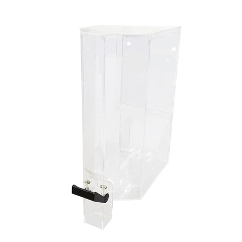 12 Gallon Gravity Bin Bulk Food Dispenser For Candy Cereal And Coffee Beans Heavy Duty Kitchen Hauler clear acrylic exterior with pour spout