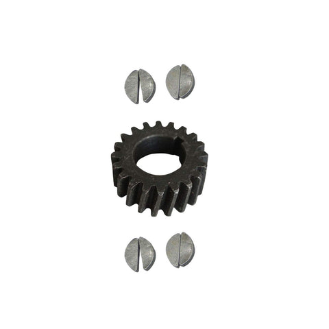 Push Bike Gear And 2 Pieces Woodruff Key Fits 66cc 80cc 2 Stroke Engine Motorized Bicycle Upgrade Kit, gear and keys displayed